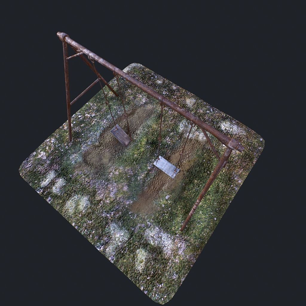 Old Swing pbr Low-poly 3D model_6