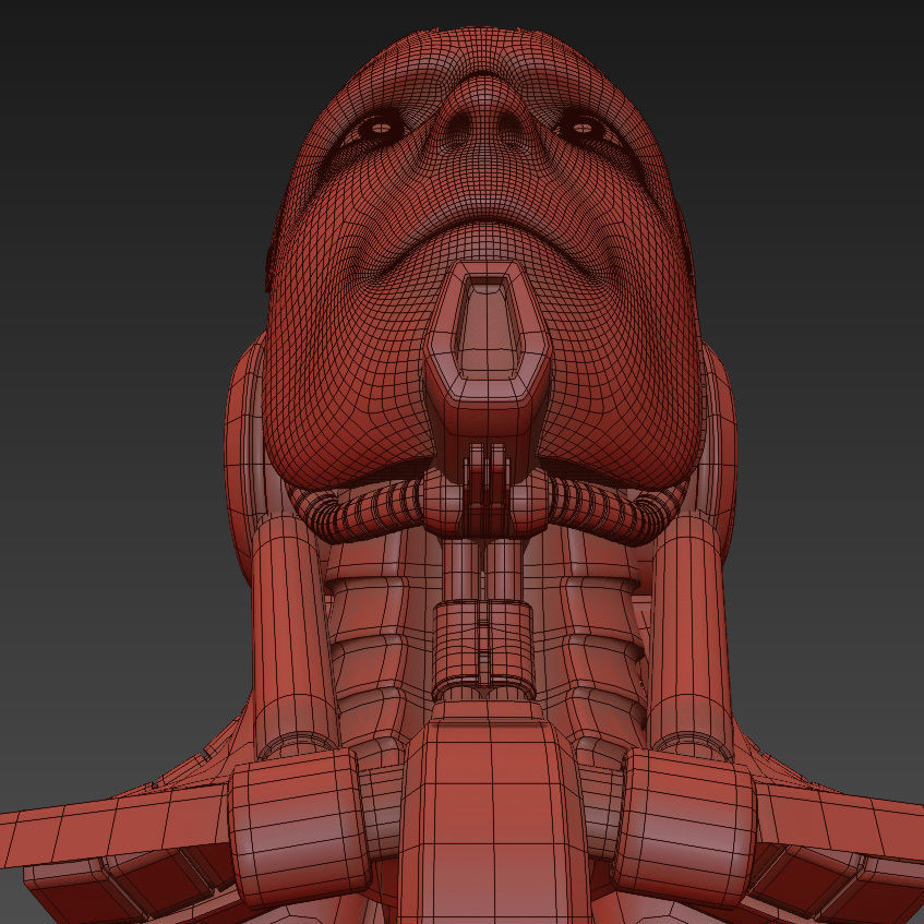 Head cyborg 3d model 3D model_7
