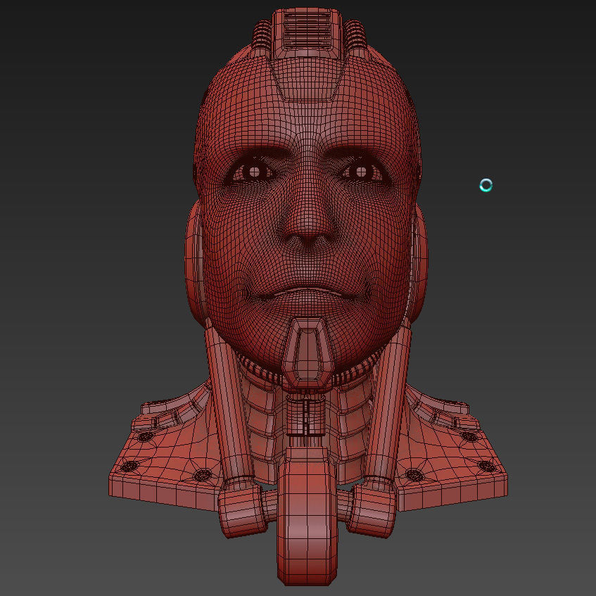 Head cyborg 3d model 3D model_8