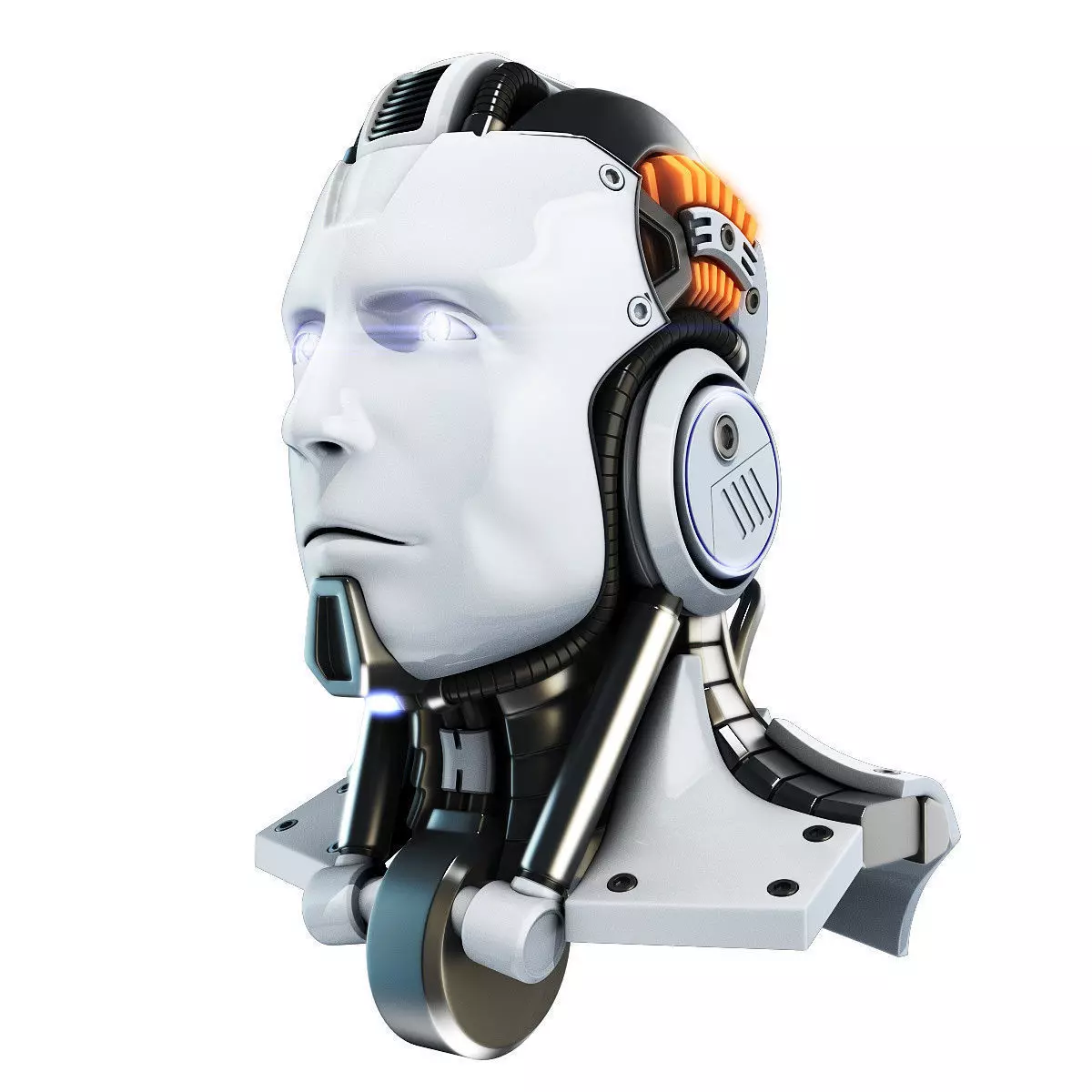 Head cyborg 3d model 3D model_0