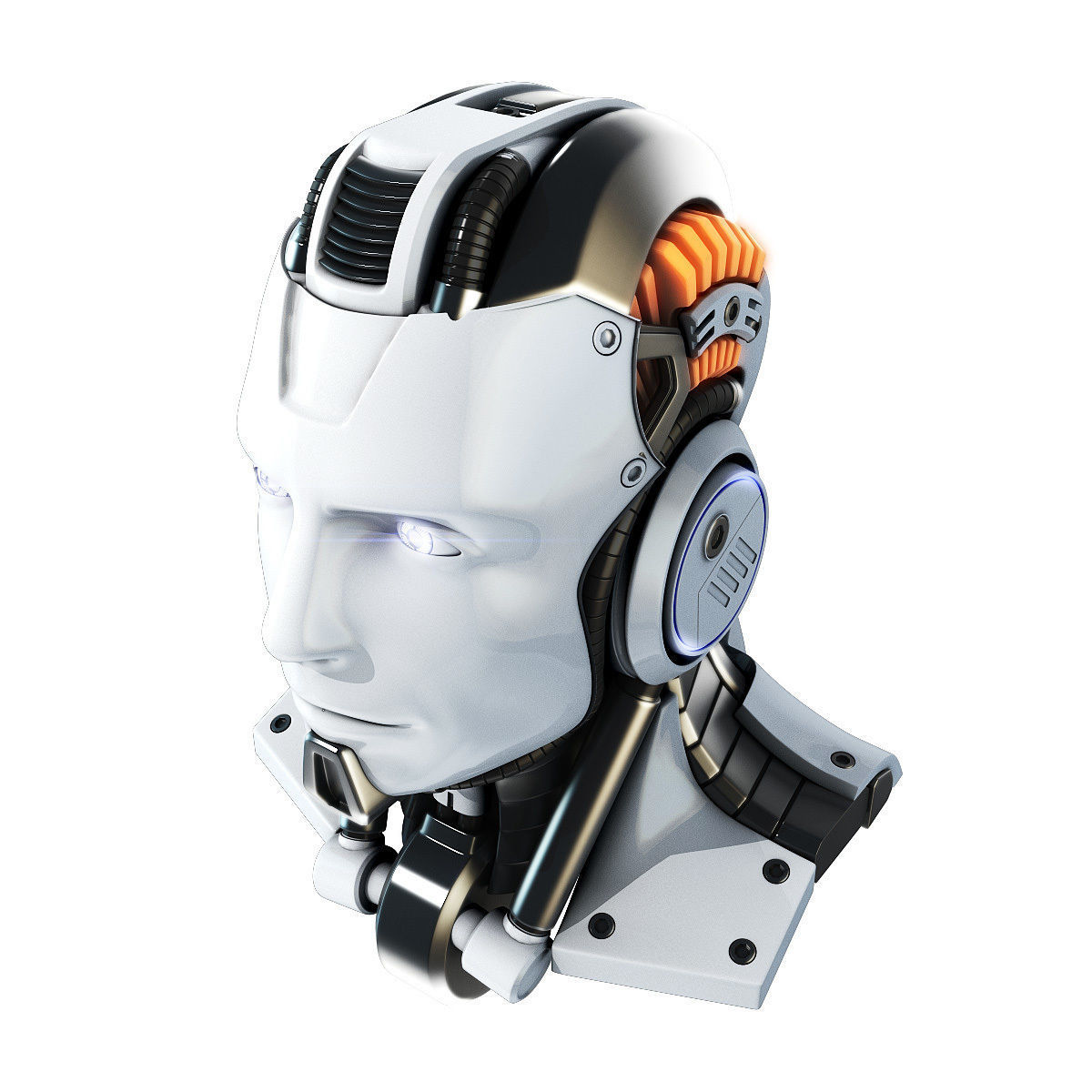 Head cyborg 3d model 3D model_5