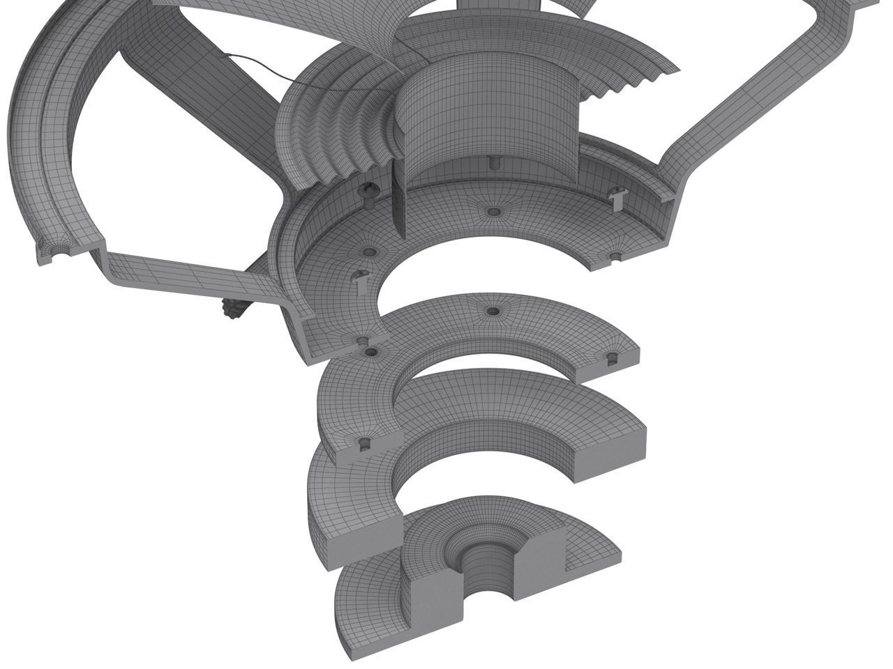 Speaker Cross Section 3D model_14