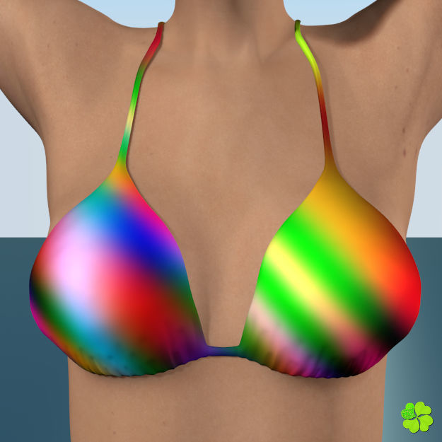 Bikini low poly woman Low-poly 3D model_20