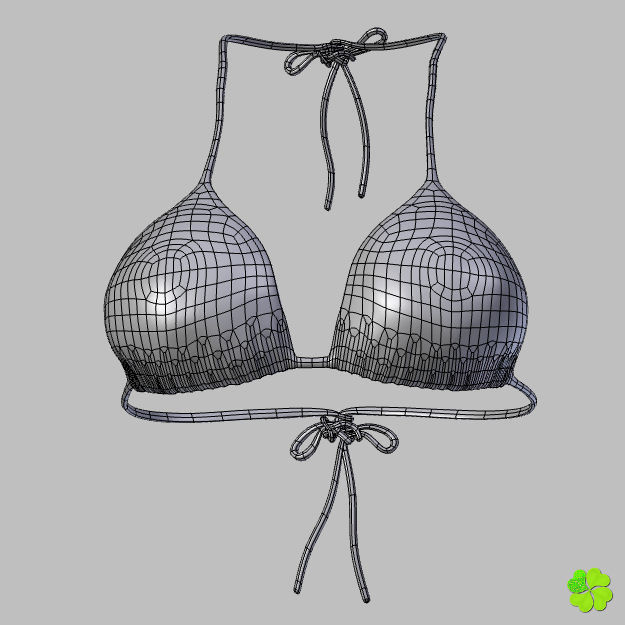 Bikini low poly woman Low-poly 3D model_29