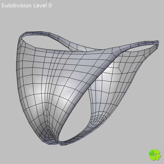 Bikini low poly woman Low-poly 3D model_38