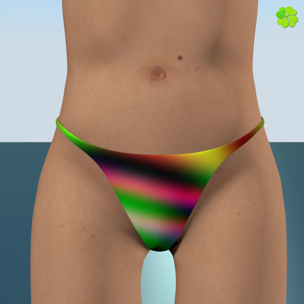 Bikini low poly woman Low-poly 3D model_19
