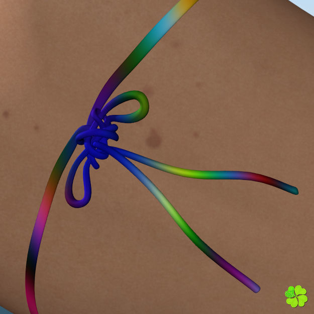 Bikini low poly woman Low-poly 3D model_4