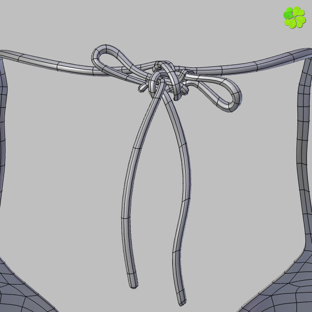 Bikini low poly woman Low-poly 3D model_35