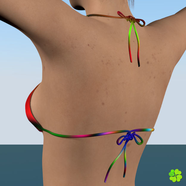 Bikini low poly woman Low-poly 3D model_24