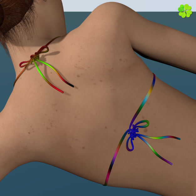 Bikini low poly woman Low-poly 3D model_3