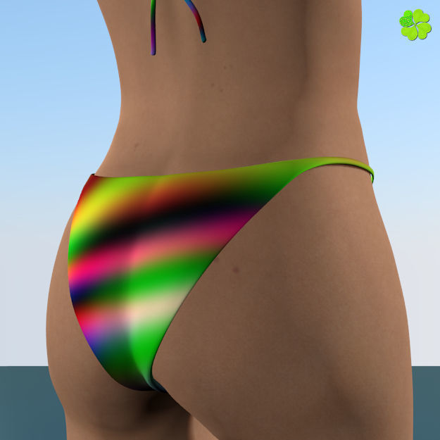 Bikini low poly woman Low-poly 3D model_18