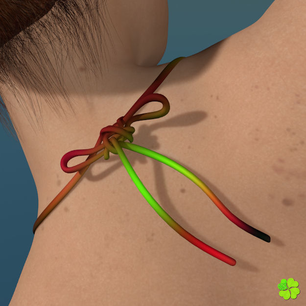 Bikini low poly woman Low-poly 3D model_5