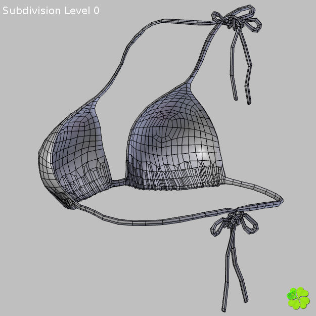 Bikini low poly woman Low-poly 3D model_32