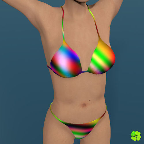 Bikini low poly woman Low-poly 3D model