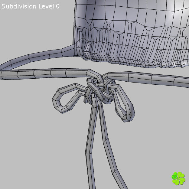 Bikini low poly woman Low-poly 3D model_34