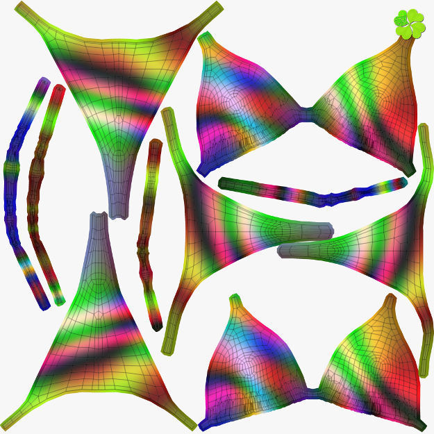 Bikini low poly woman Low-poly 3D model_50