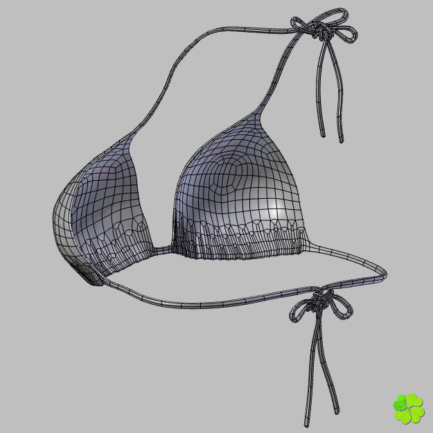 Bikini low poly woman Low-poly 3D model_31