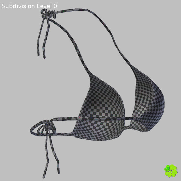 Bikini low poly woman Low-poly 3D model_47