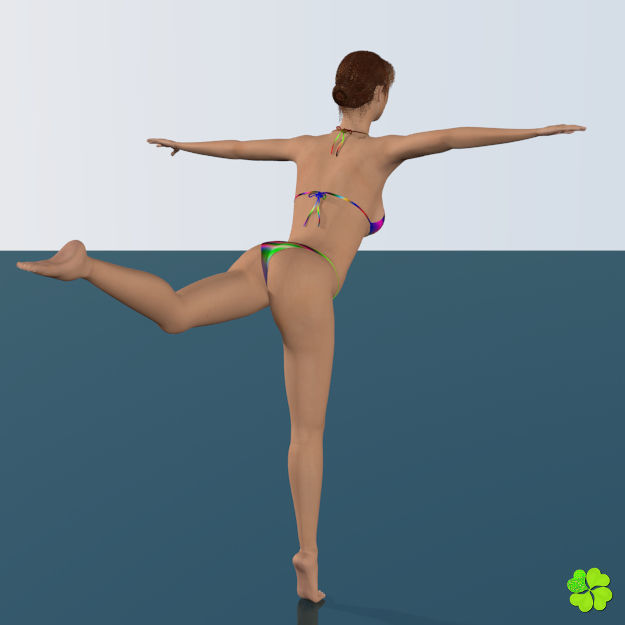 Bikini low poly woman Low-poly 3D model_14