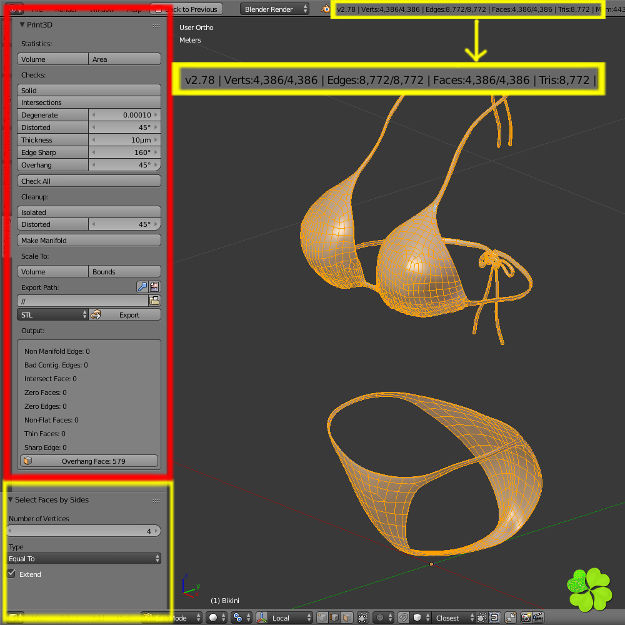 Bikini low poly woman Low-poly 3D model_43