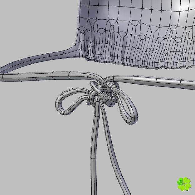 Bikini low poly woman Low-poly 3D model_33