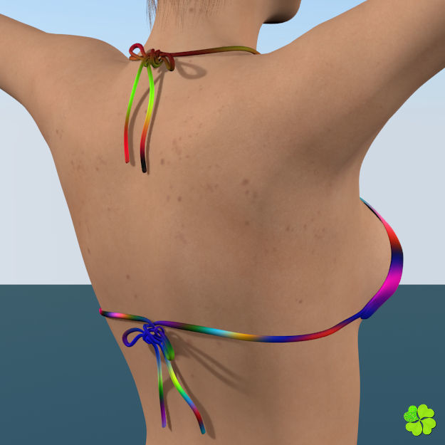 Bikini low poly woman Low-poly 3D model_23