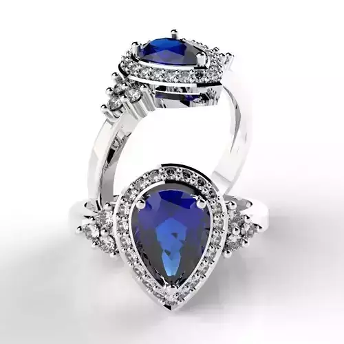 Ring Drop Classic Diamonds 3dm 3D print model