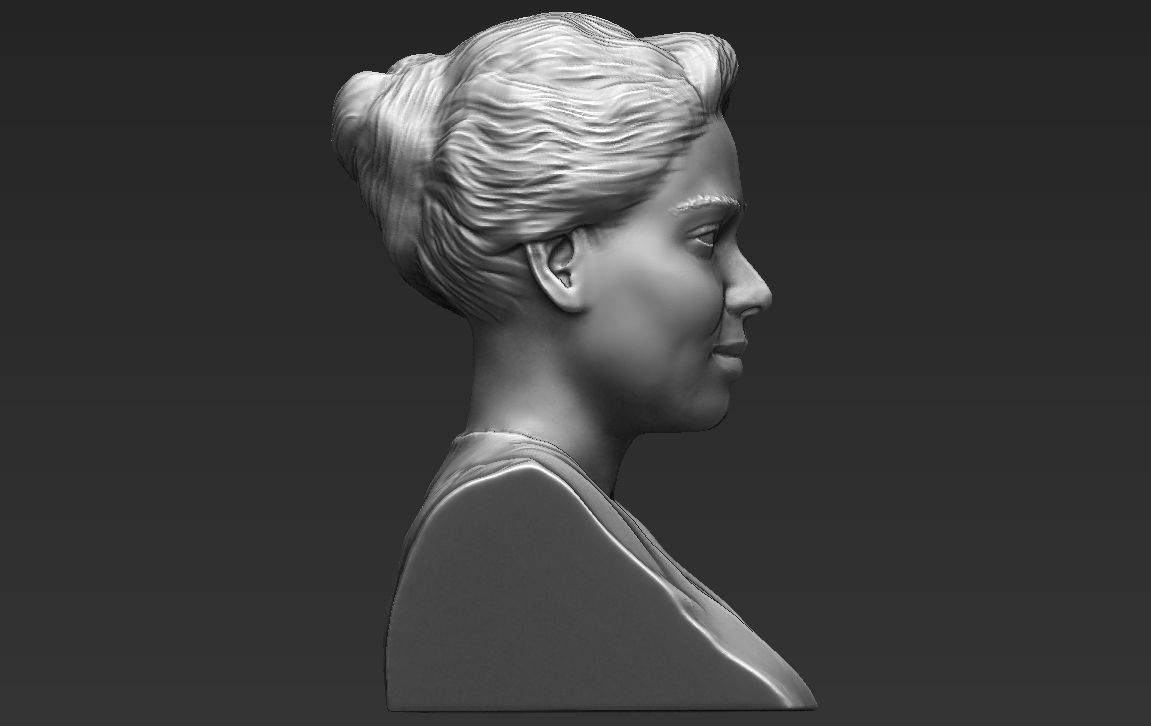Adele bust 3D printing ready stl obj formats 3D print model_10
