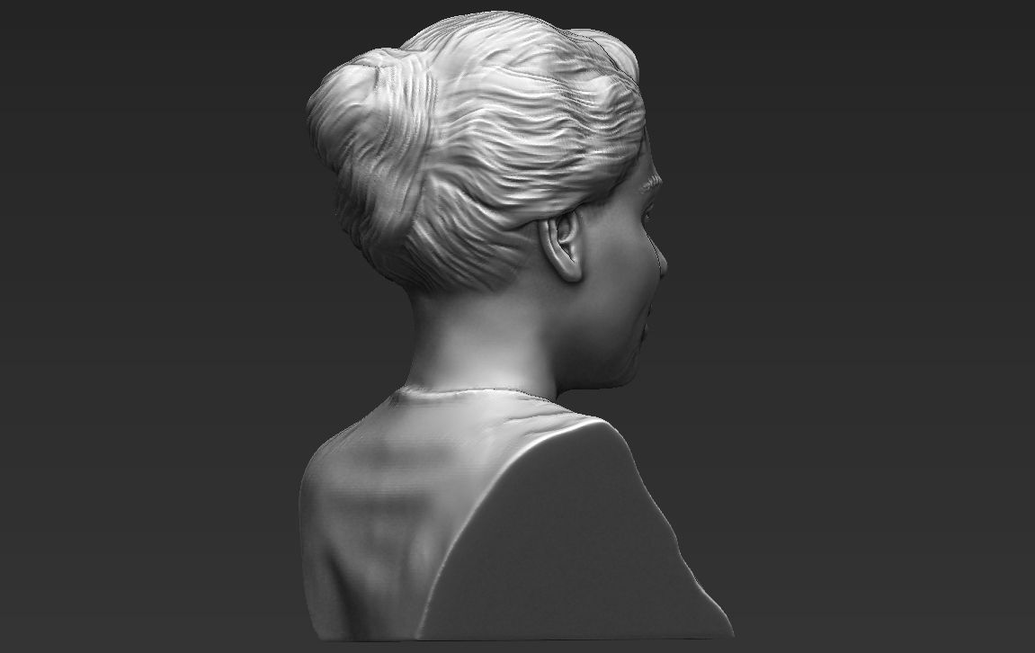 Adele bust 3D printing ready stl obj formats 3D print model_8