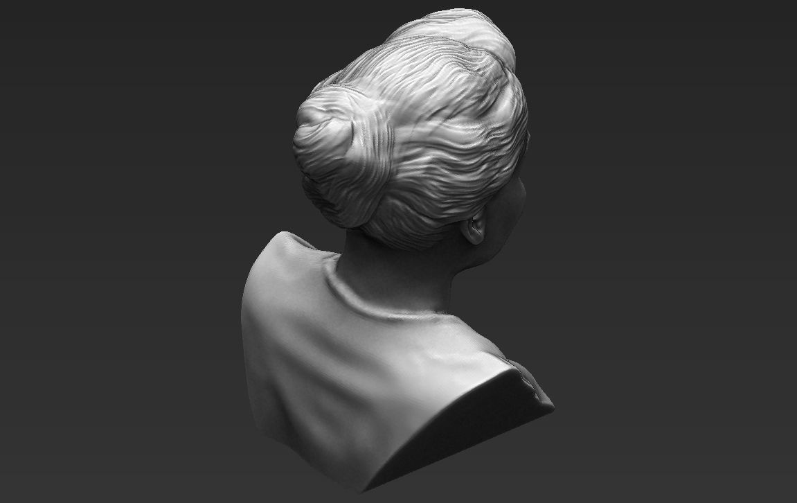 Adele bust 3D printing ready stl obj formats 3D print model_14