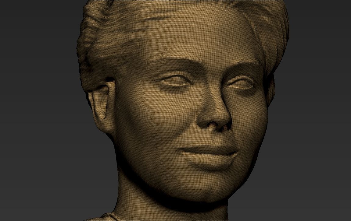 Adele bust 3D printing ready stl obj formats 3D print model_18