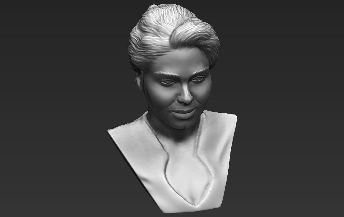 Adele bust 3D printing ready stl obj formats 3D print model_19