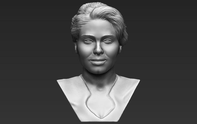 Adele bust 3D printing ready stl obj formats 3D print model