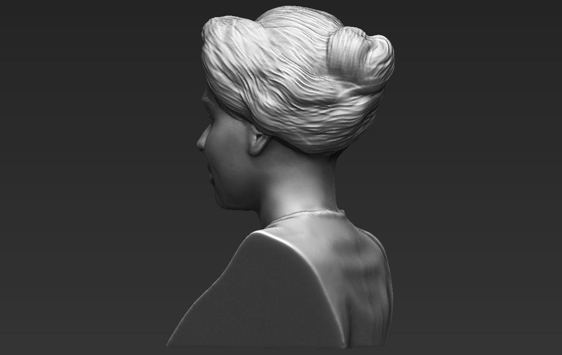 Adele bust 3D printing ready stl obj formats 3D print model_4