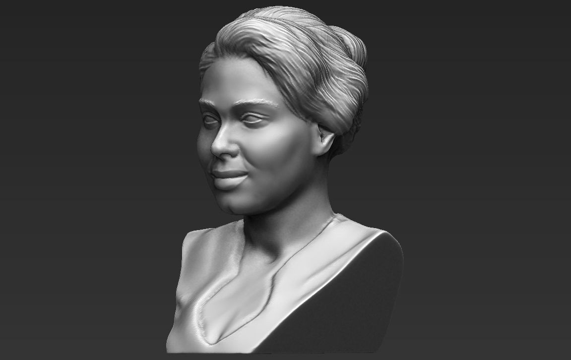 Adele bust 3D printing ready stl obj formats 3D print model_2