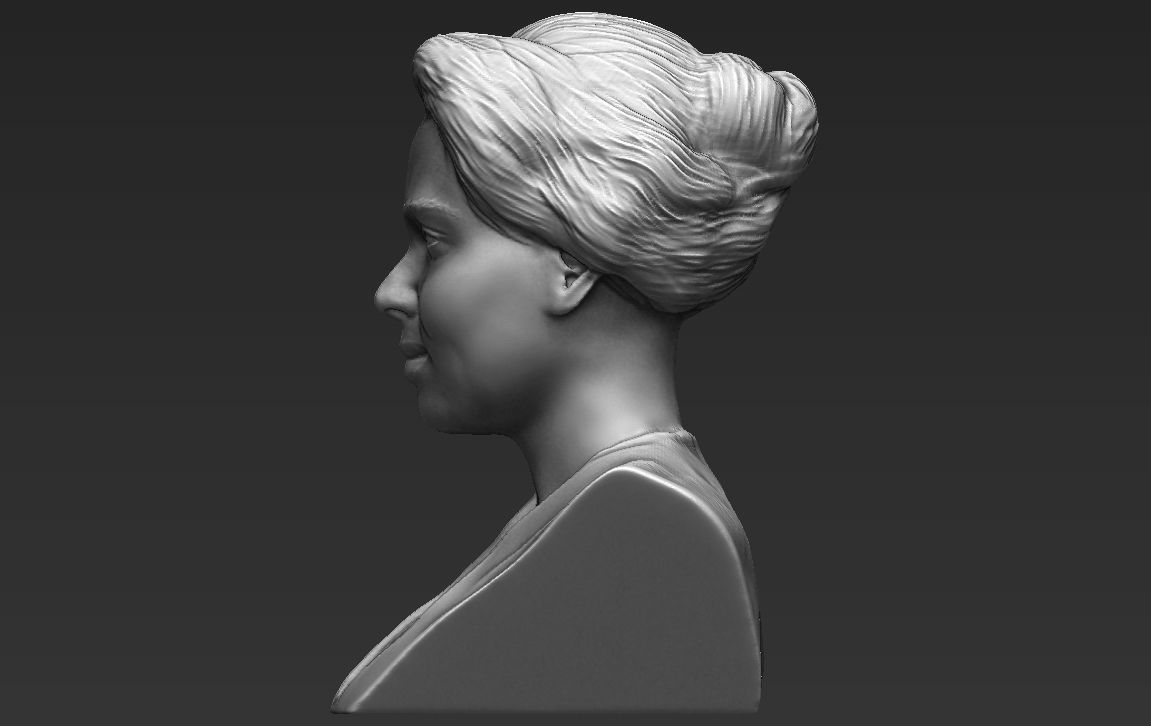 Adele bust 3D printing ready stl obj formats 3D print model_6