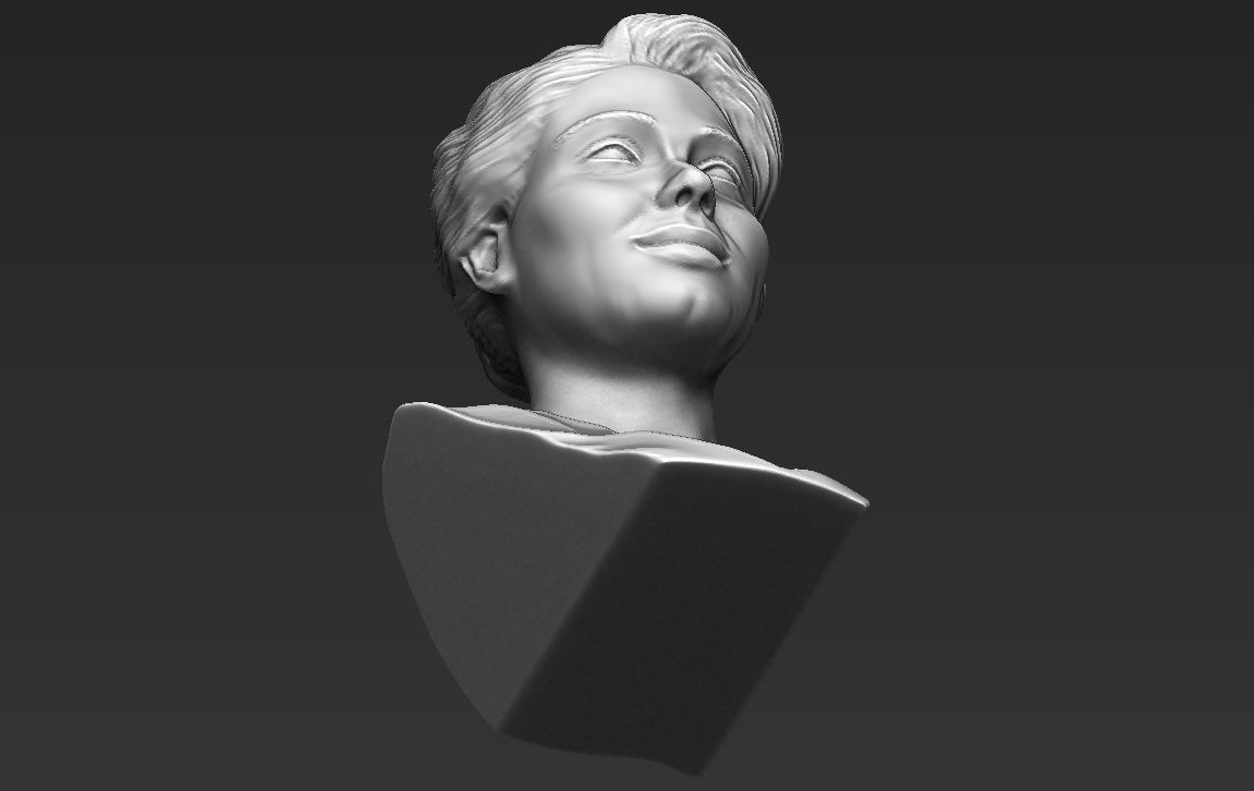 Adele bust 3D printing ready stl obj formats 3D print model_17