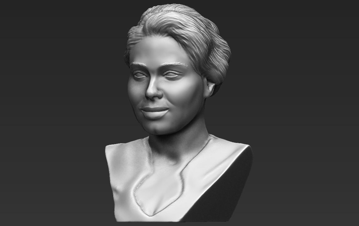 Adele bust 3D printing ready stl obj formats 3D print model_1