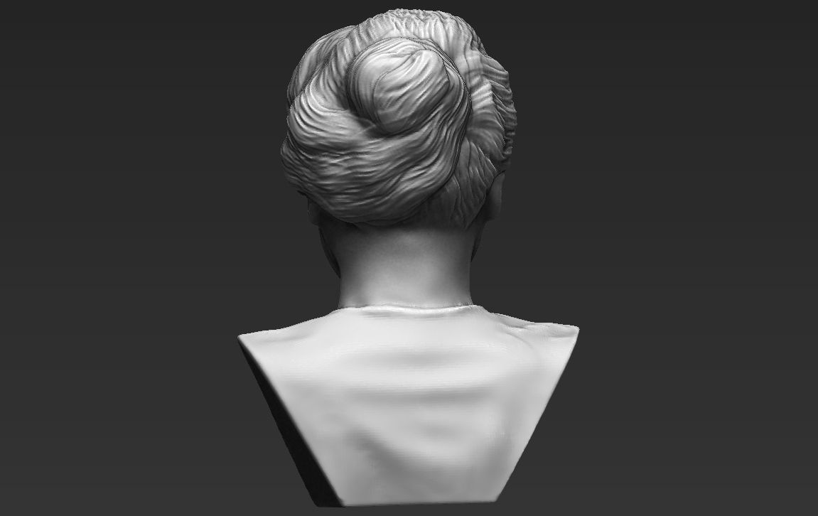 Adele bust 3D printing ready stl obj formats 3D print model_7