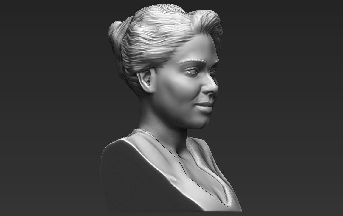 Adele bust 3D printing ready stl obj formats 3D print model_9