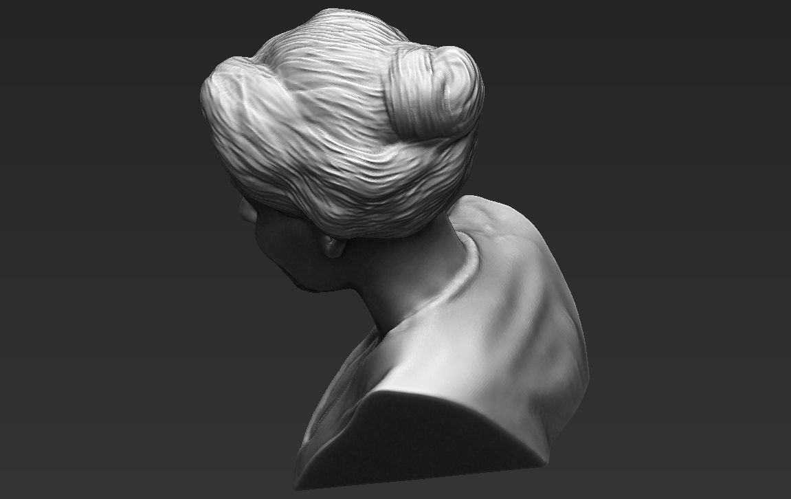 Adele bust 3D printing ready stl obj formats 3D print model_13