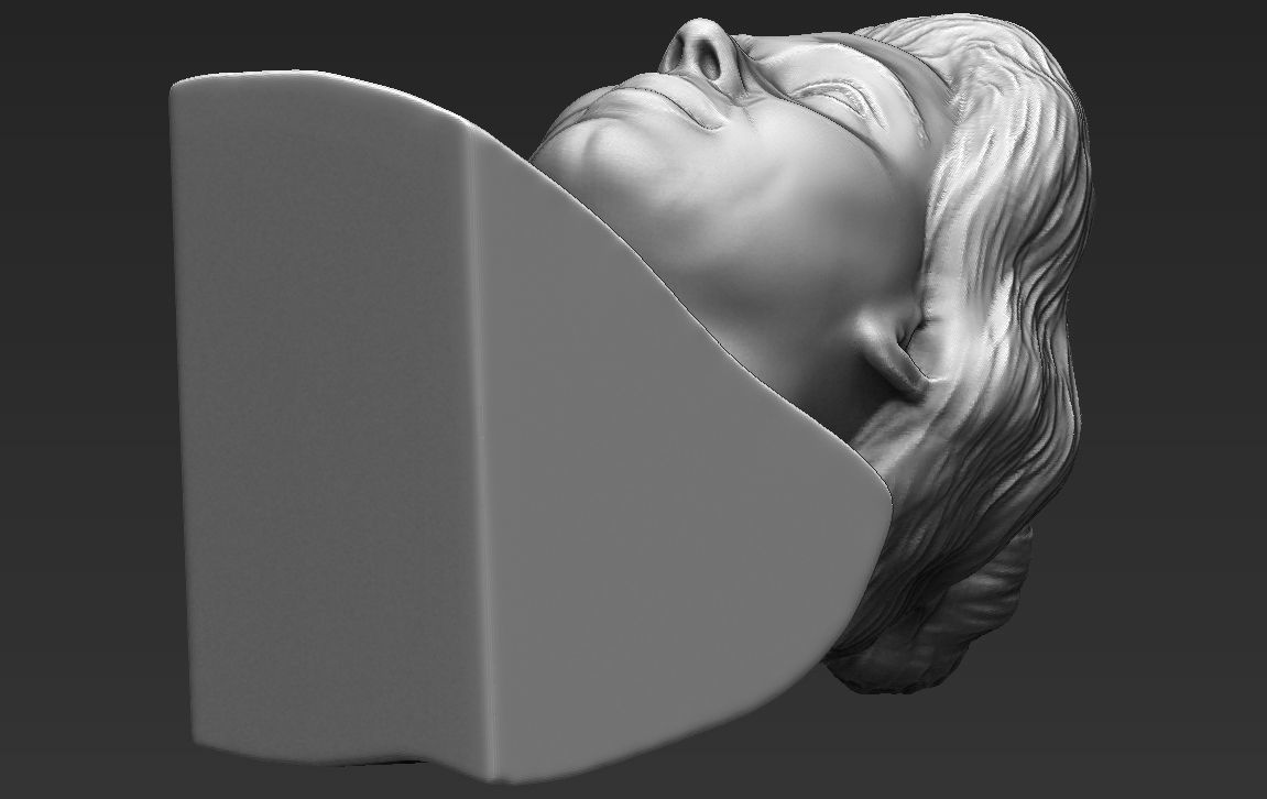 Adele bust 3D printing ready stl obj formats 3D print model_15