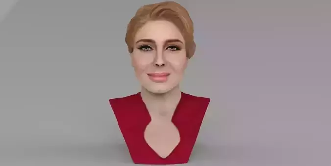 Adele bust ready for full color 3D printing 3D print model
