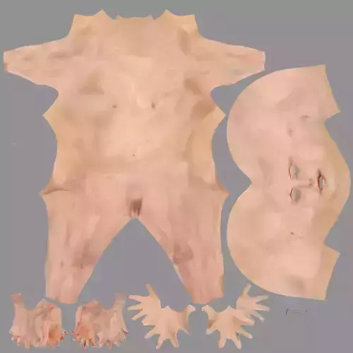 Naked woman with rigged