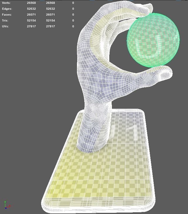 Global Cell Phone Abstract art 3D model_5