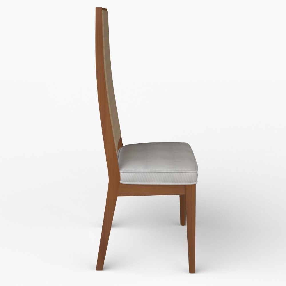 Cane-Backed Dining Chairs in the Style of Milo Baughman 3D model_6