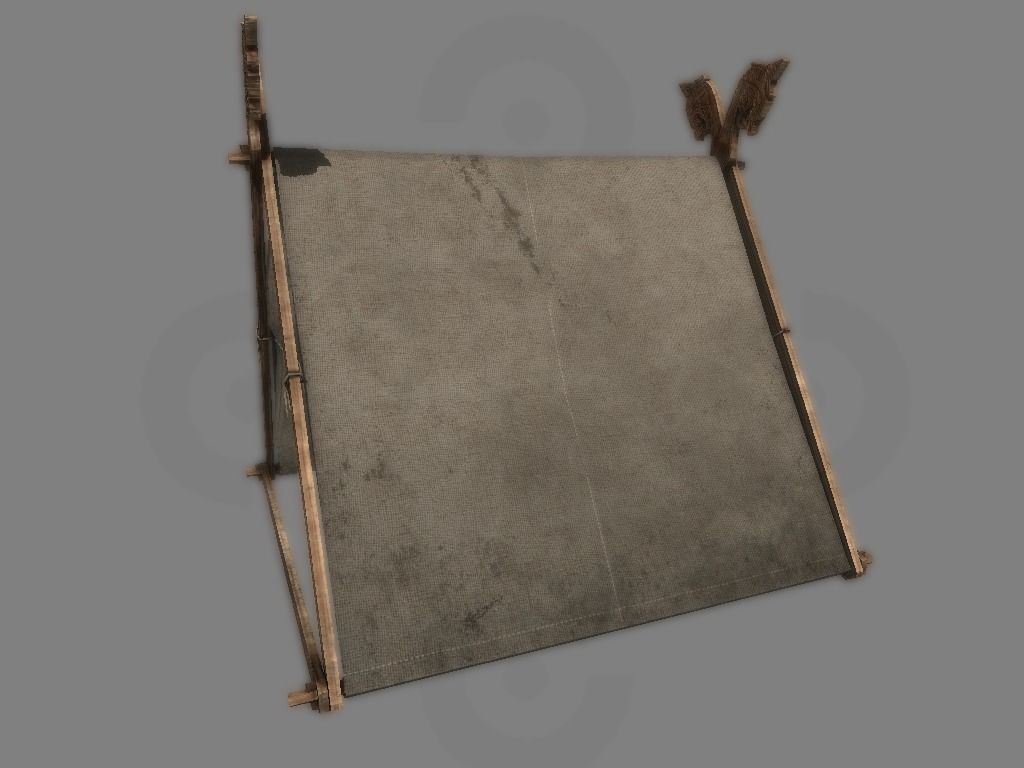 Viking Tent Gokstad Low-poly 3D model_2