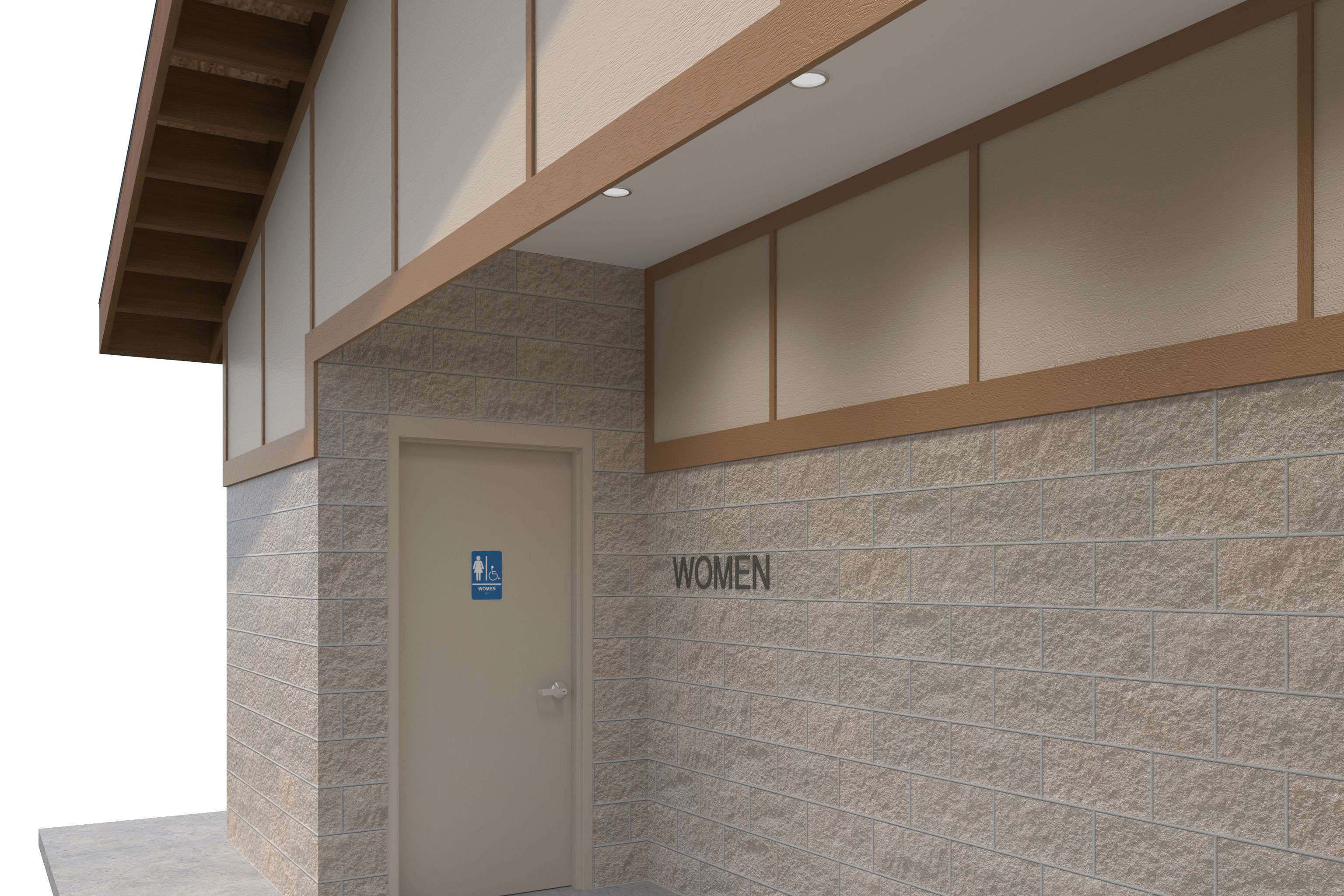 Public Building-001 Restroom 3D model_1
