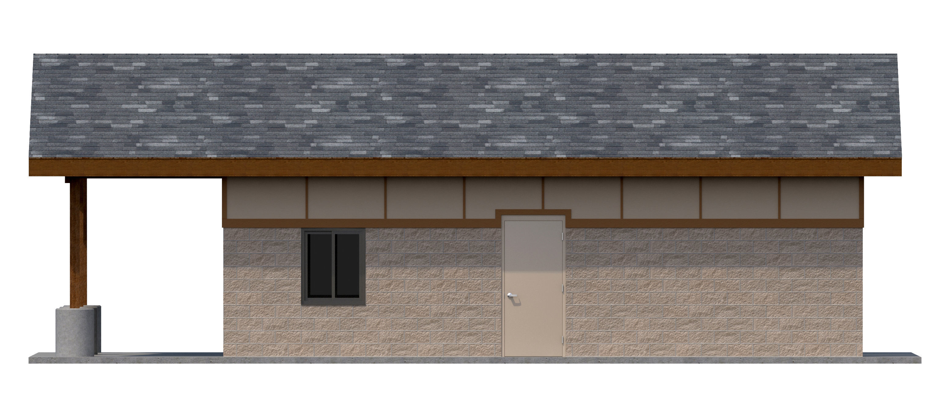 Public Building-001 Restroom 3D model_10