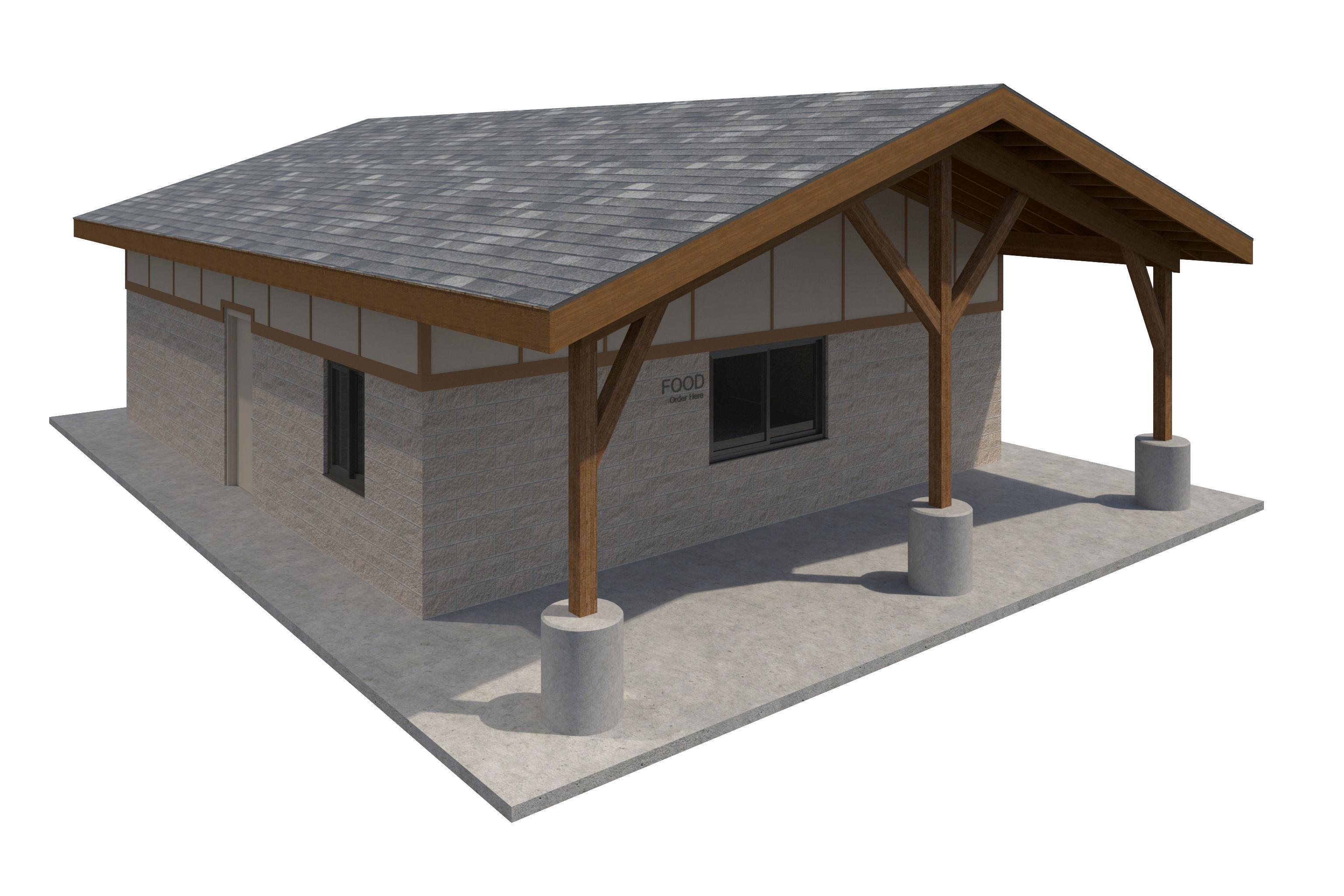 Public Building-001 Restroom 3D model_5